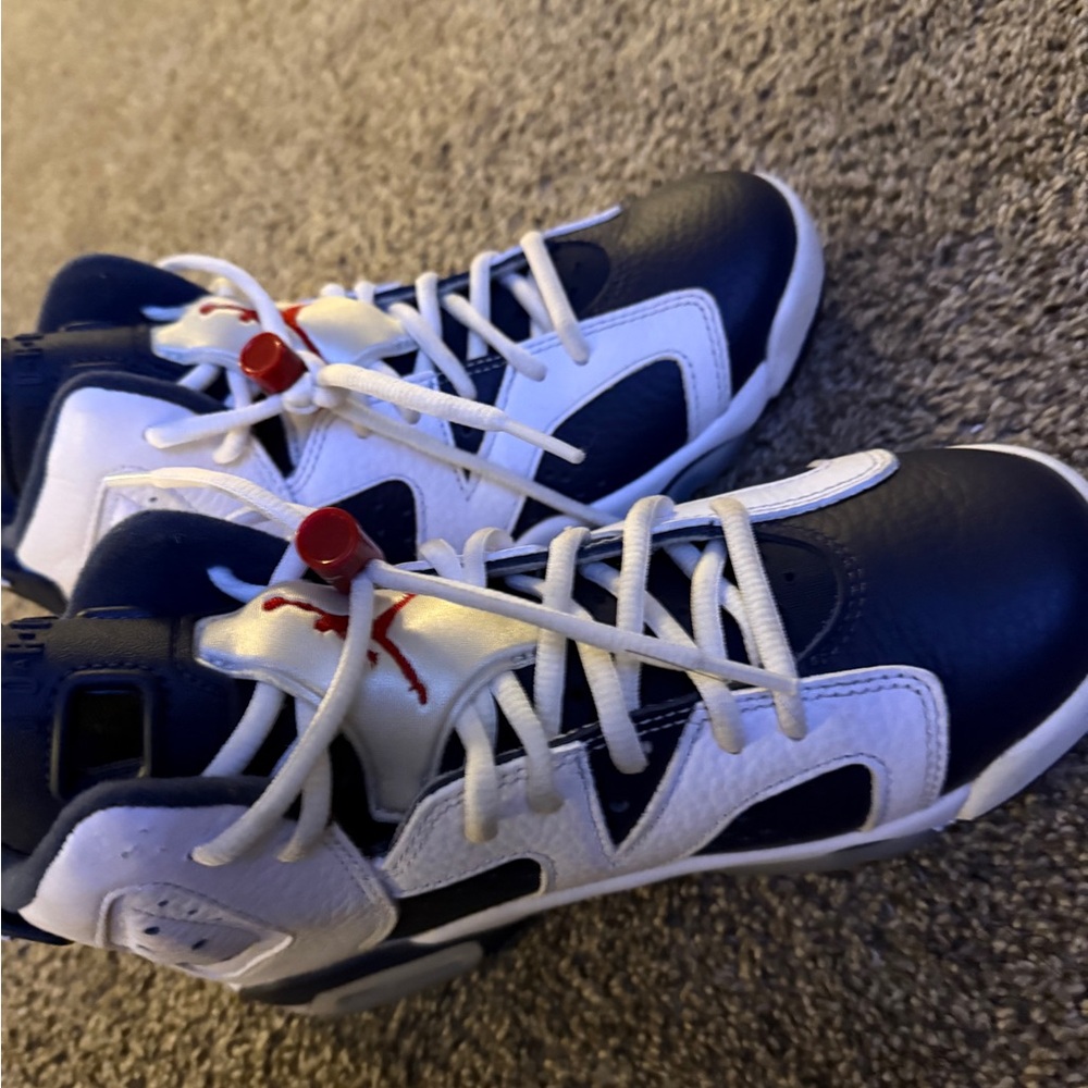 Jordan Kids Navy, White and Red High-Top Sneakers